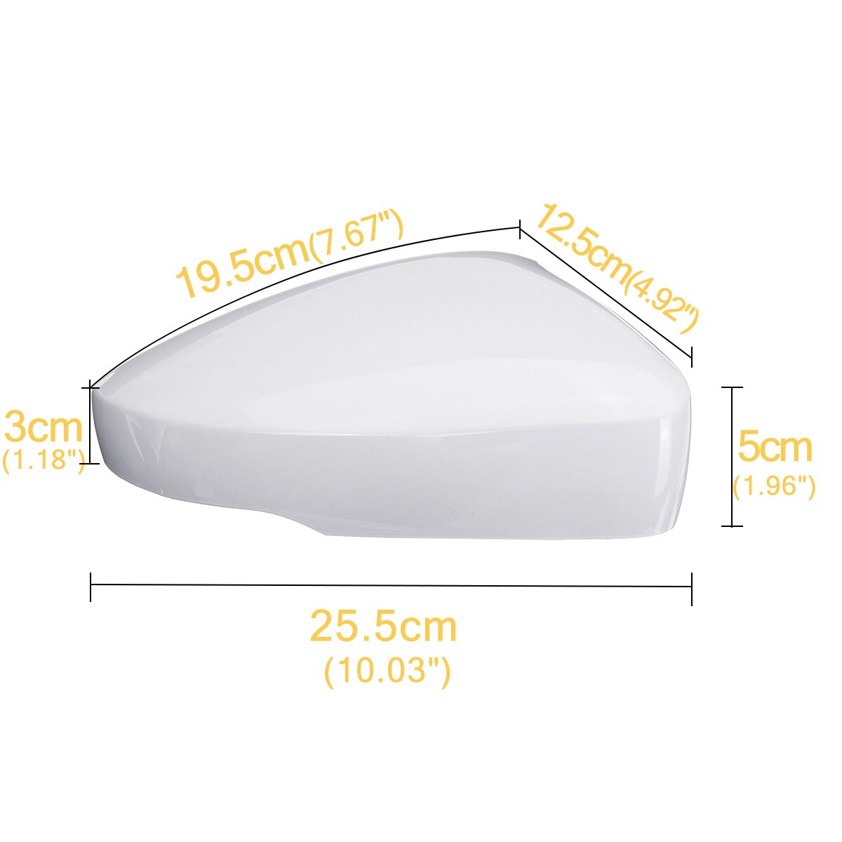 1Pcs Right Mirror Cover For VW For Volkswagen Polo Door Wing Mirror Cover Shell Cap Painted White Replacement Part