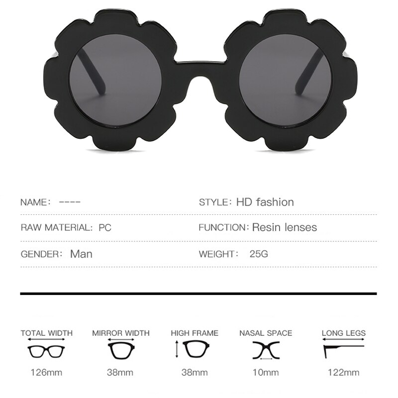 Kinderen ronde bloemen zonnebril jongen meisje bril gradiënt lens zonnebril voor merk kinderen loveliness shades  uv400