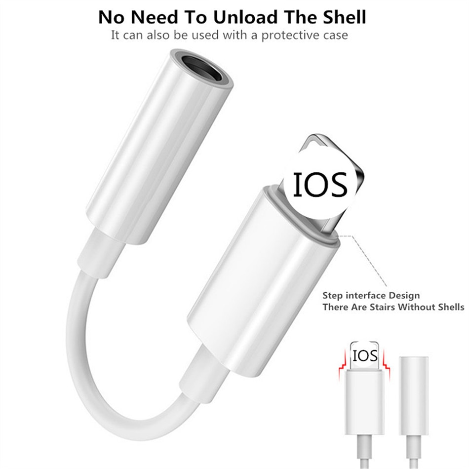 Jack Da 3.5mm Audio Cavo Adattatore per iPhone X XS Max 8 7 Plus Auricolare Aux del Divisore Della Cuffia 12 IOS syetem Converter Accessori