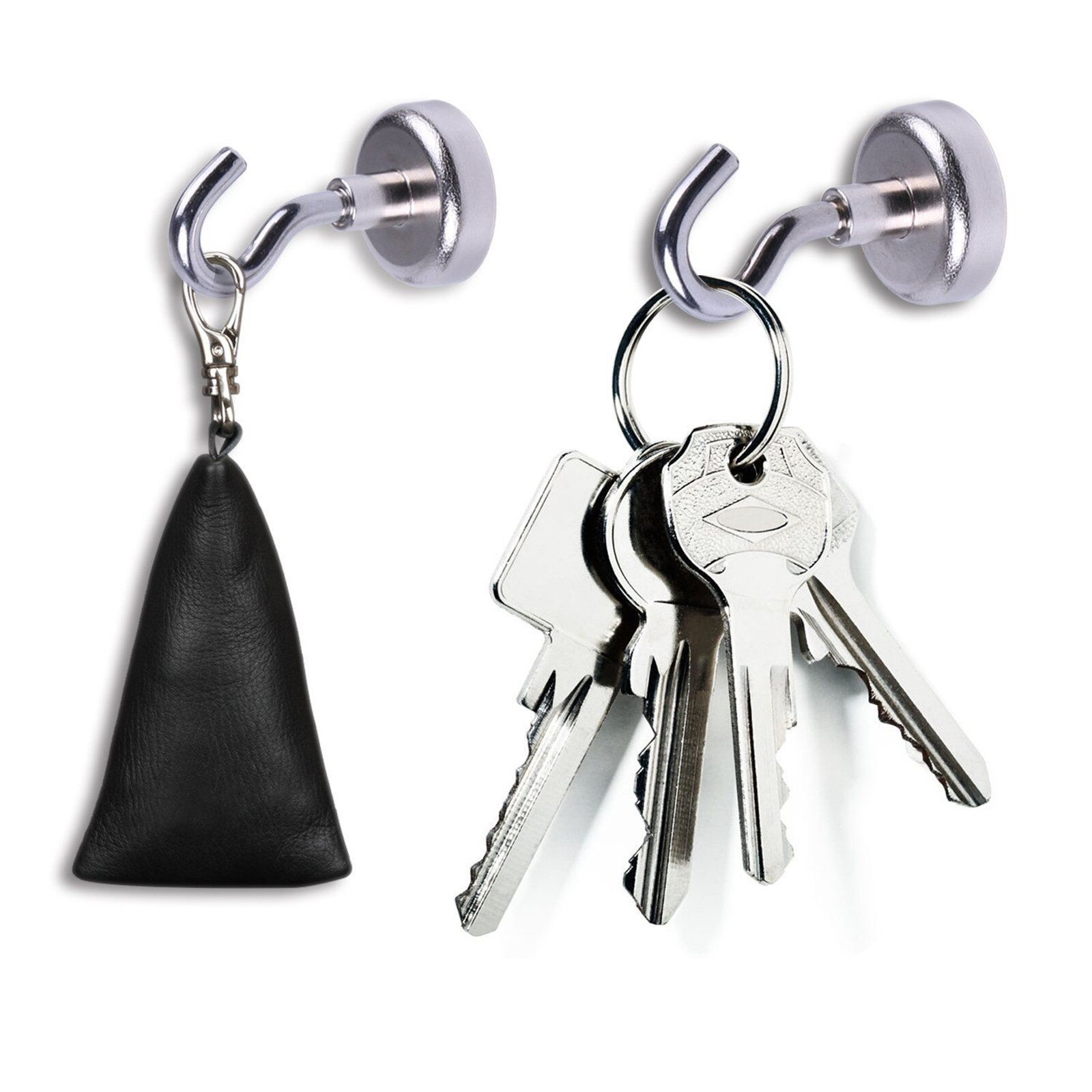 10 stuks supersterke magnetische haakhouders, magnetische haakhouderset voor opslag en organisatie, zware haakhouder