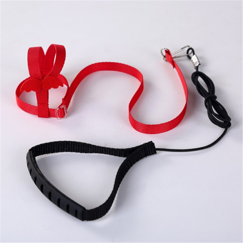 Colorful Parrot Bird Collar Harness Adjustable Parrots Bird Harness Training Traction Anti-Bite Outdoor Flying Harness Leash: red