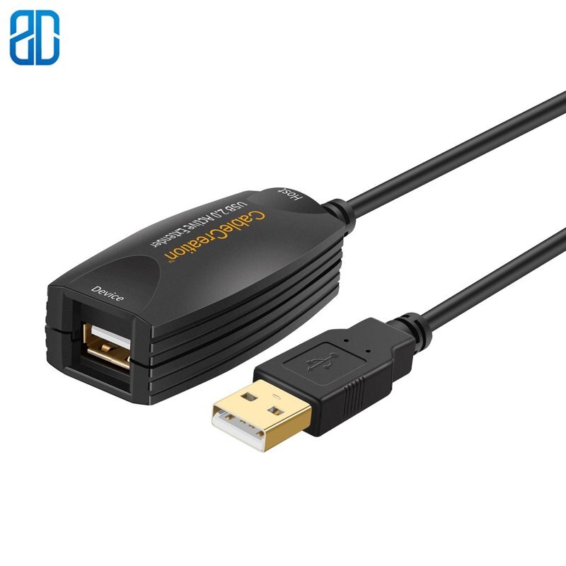 5M Active USB 2.0 Extension Cable - USB A Male to Female Repeater Cord for Oculus Rift, Printers, Scanners, Keyboards