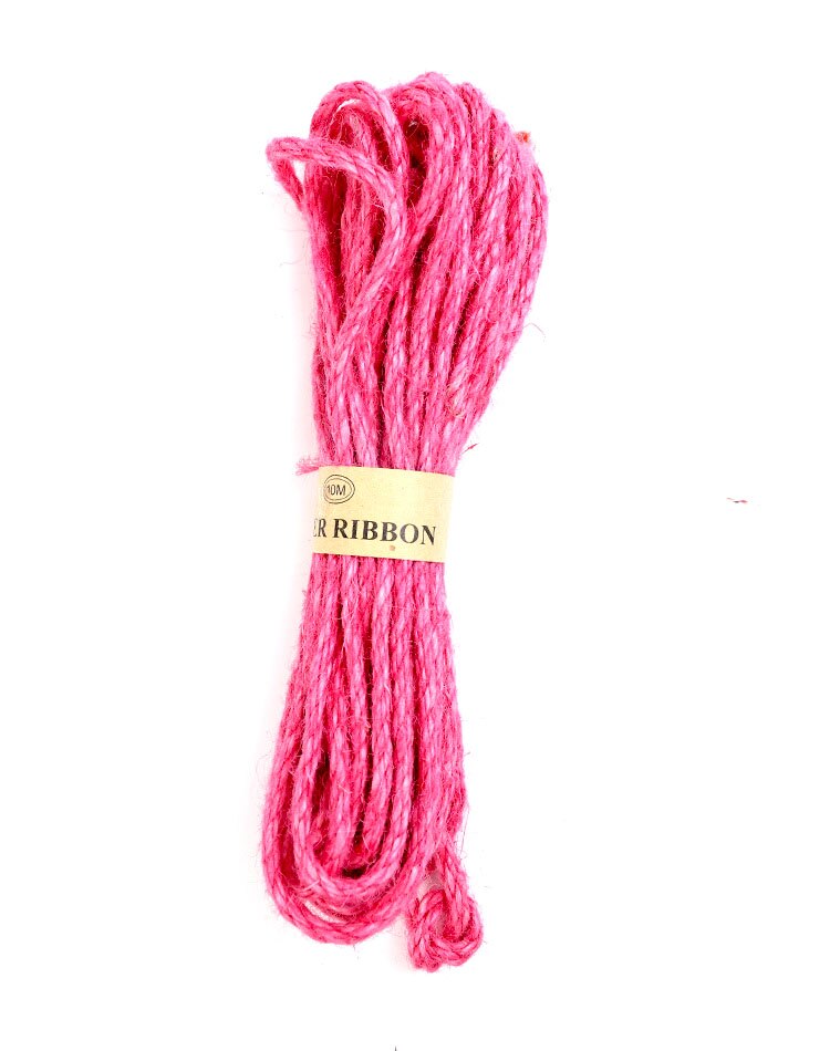 5m/ ruller håndværk hessian hamp reb strik sejlgarn papir originalitet gør-det-selv bryllup fest festival dekoration snor snor wrap: 9.  b4-15