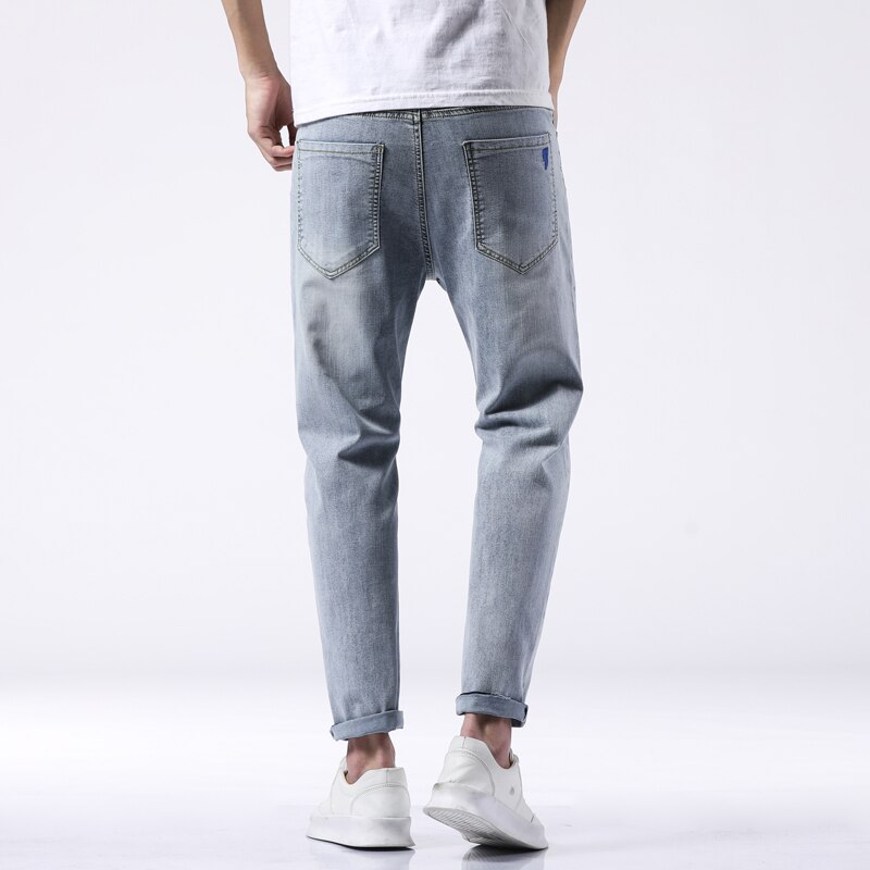 Spring and Summer Men's Ripped Jeans Ankle-length Pencil Pants Men Jeans Male Hip-Hop Trousers Clothes Clothing 3016