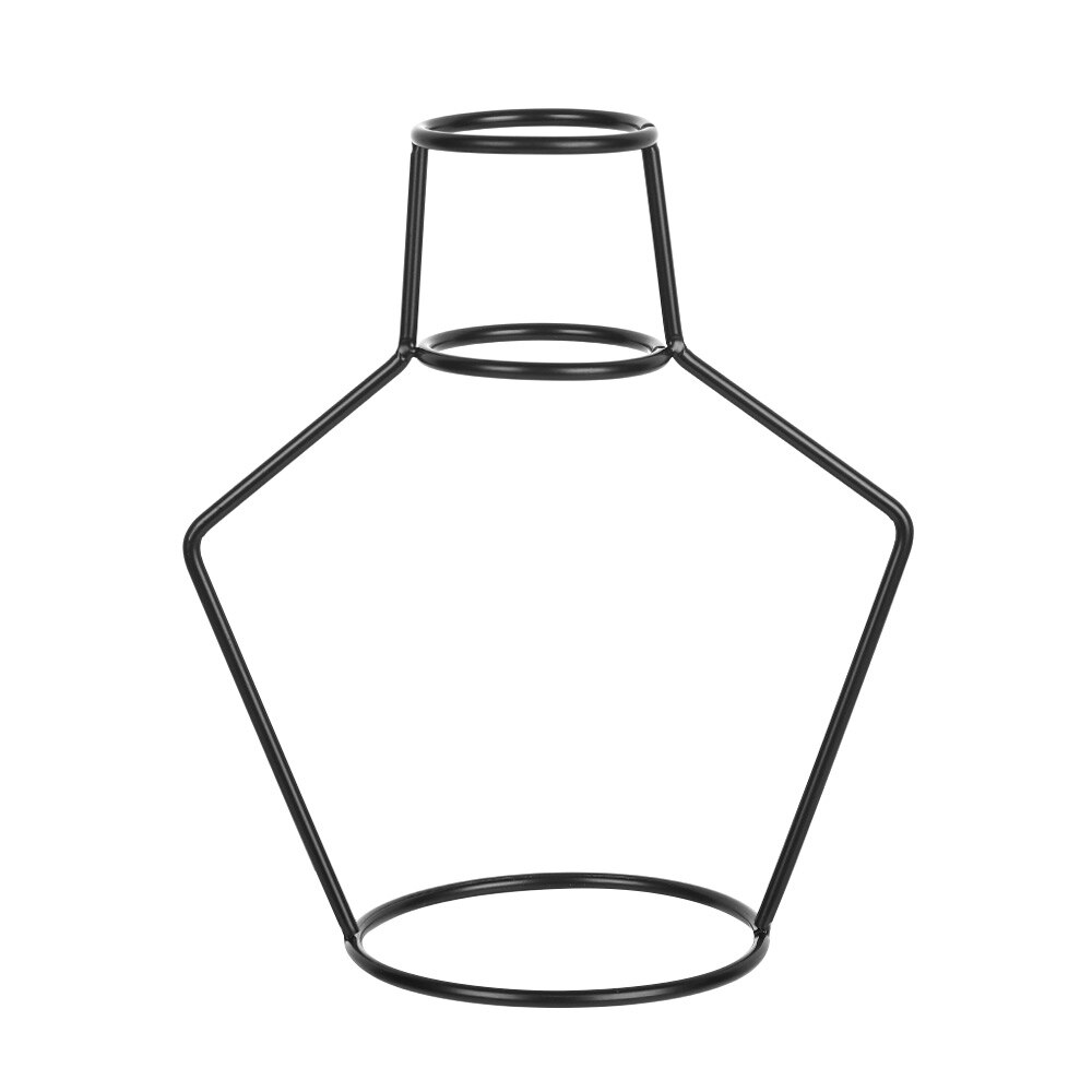 8 Types Nordic Style Iron Line Flower Vase Simple Metal Plant Holder DIY Iron Vase Ornaments Table Iron Vase Rack Home Decor: 7