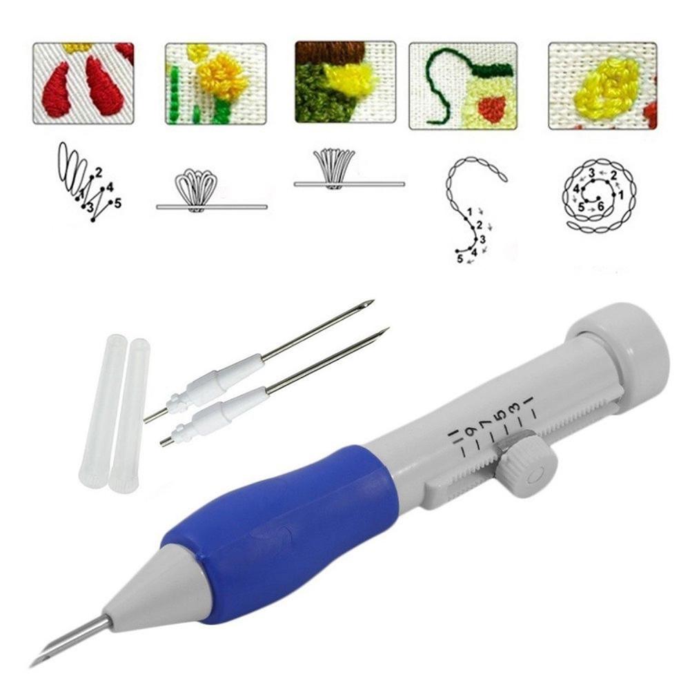 Magic Embroidery Pen Punch Needle Kit Craft Embroidery Threads Cross Stitch Embroidery Hoop DIY Knitting Sewing Accessory Tools