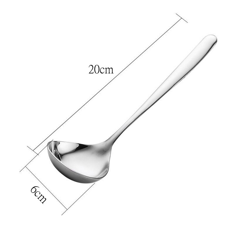 Stainless Steel Tableware Korean Long Handle Spoon Home Soup Spoons Cutlery Dinnerware Kitchen Cooking Utensils: Silver