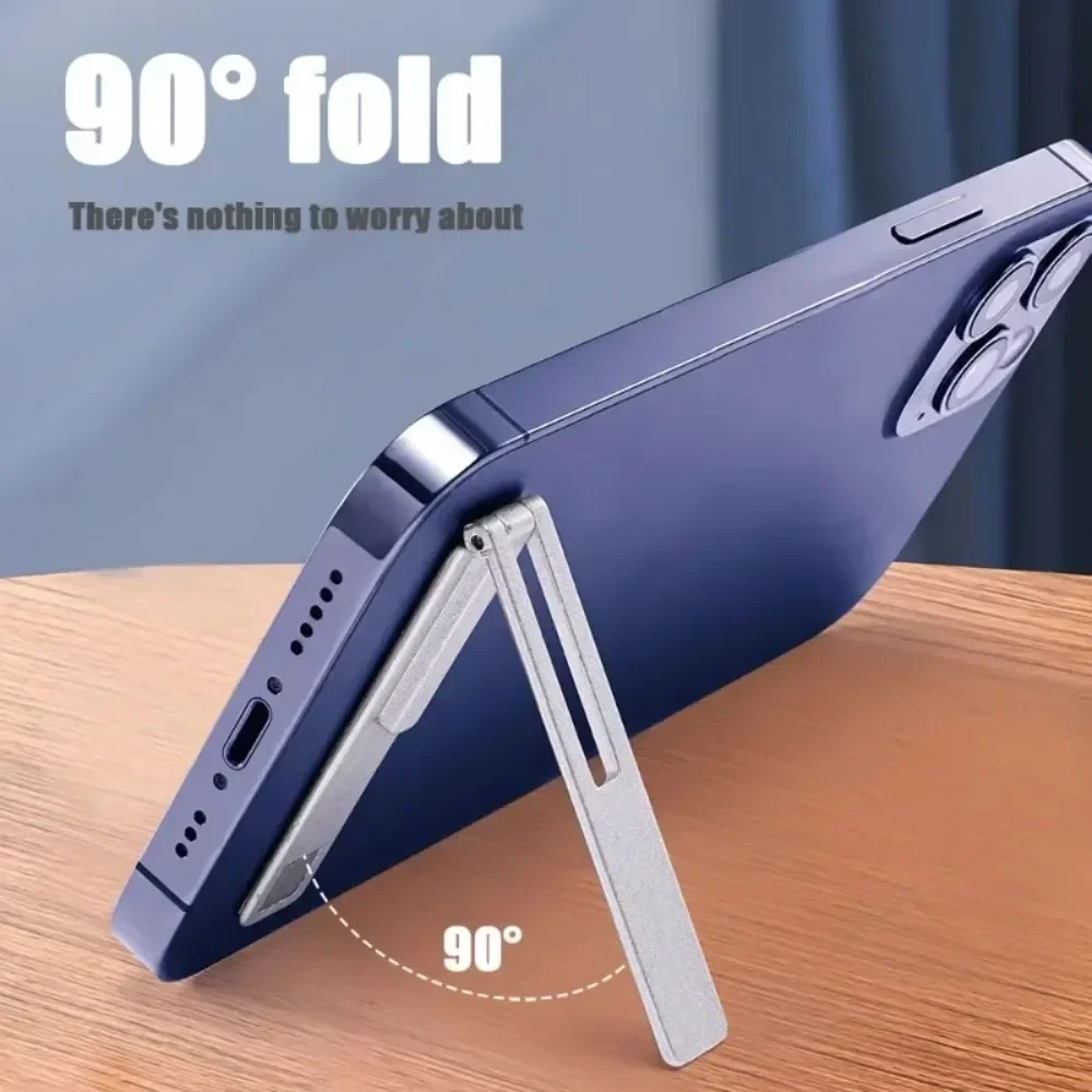 2PC Ultra-thin Magnetic Foldable Mobile Phone Holder Bracket Metal Alloy Desktop Phone Stands Universal Phone Support Kickstand