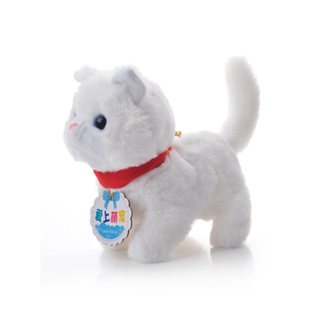 Smart électrique chat jouet enfants anniversaire noël marche électrique peluche jouet Robot chat enfants doux Simulation poupée