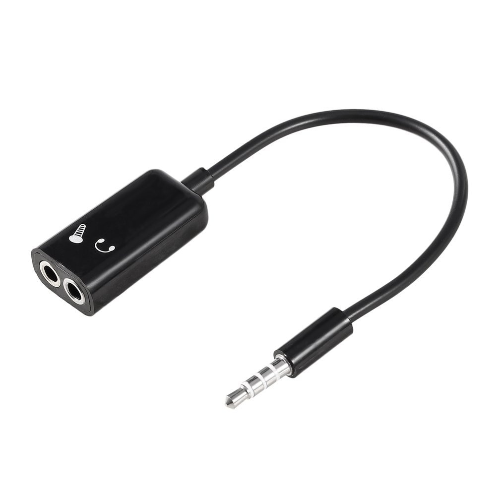 3.5mm séparateur Audio stéréo universel 3.5mm séparateur stéréo Audio mâle à écouteurs casque + Microphone adaptateur pour téléphones: Default Title