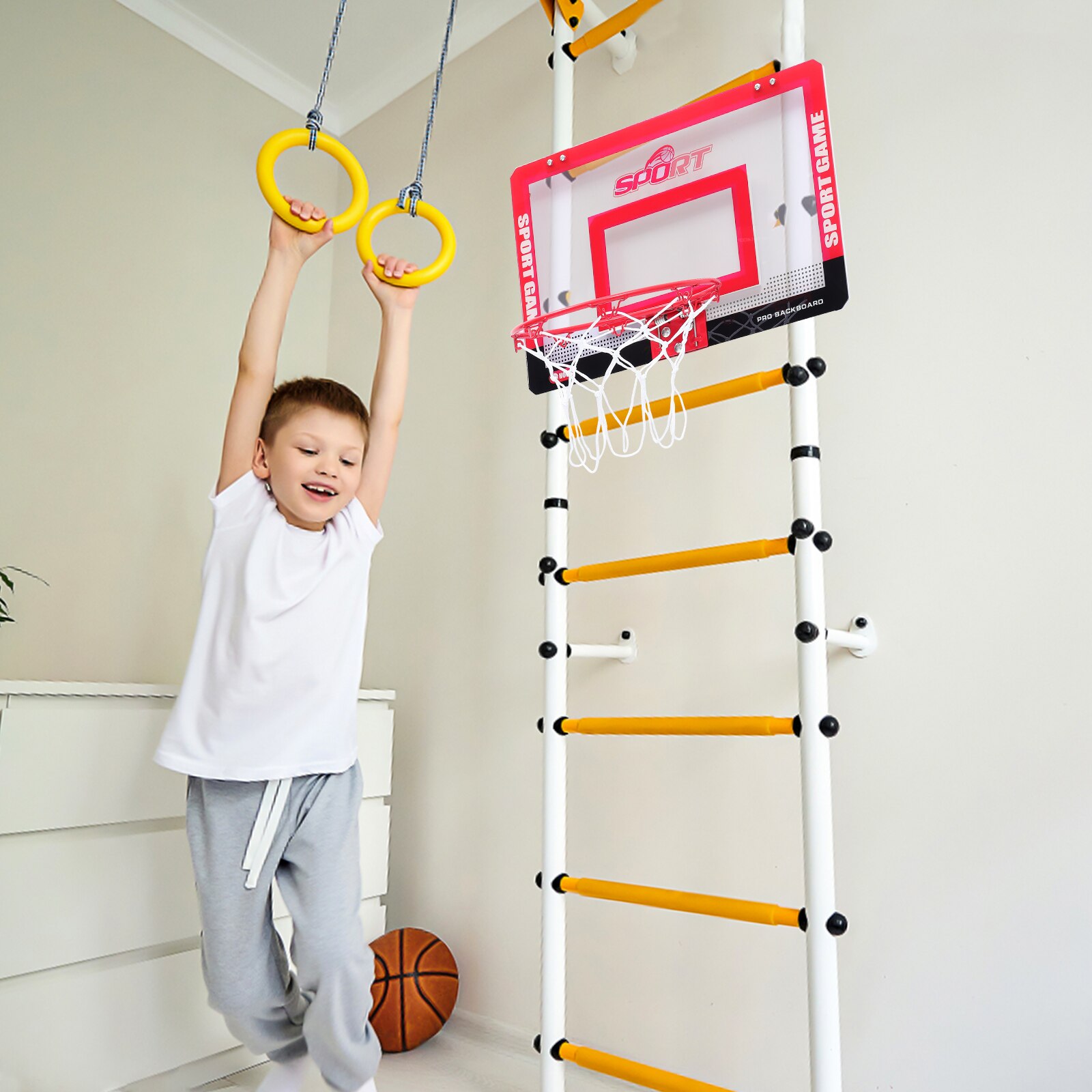 1 set of basketball hoop hanging board - punch-free basketball board