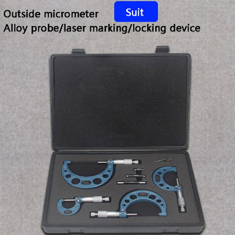 Outil de mesure micromètre à vis, outil de mesure, diamètre extérieur, tige de référence 0-75mm 0-100mm, 3 pièces, 4 pièces