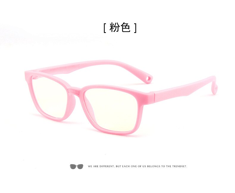 Anti-blue Light Goggles Eyewear Frame Children Optical Glasses Flexible One-piece Safe Eyeglasses Plain Mirror Silicone