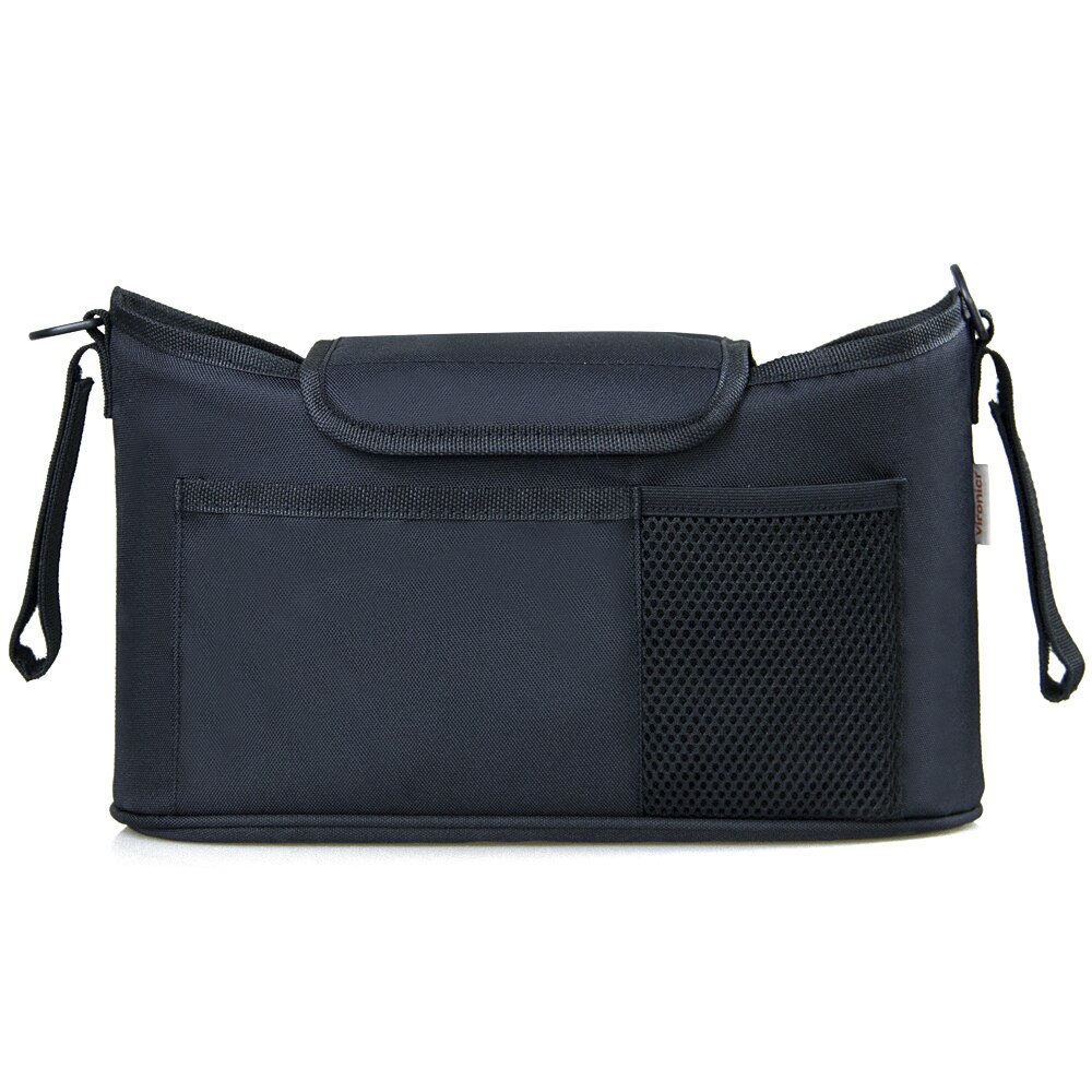Vironicr Kinderwagen Tas Luiertas Voor Baby Spullen, baby Accessoire Organizer Mummy Bag Opknoping Wagen Kinderwagen Buggy Winkelwagen Fles: Black