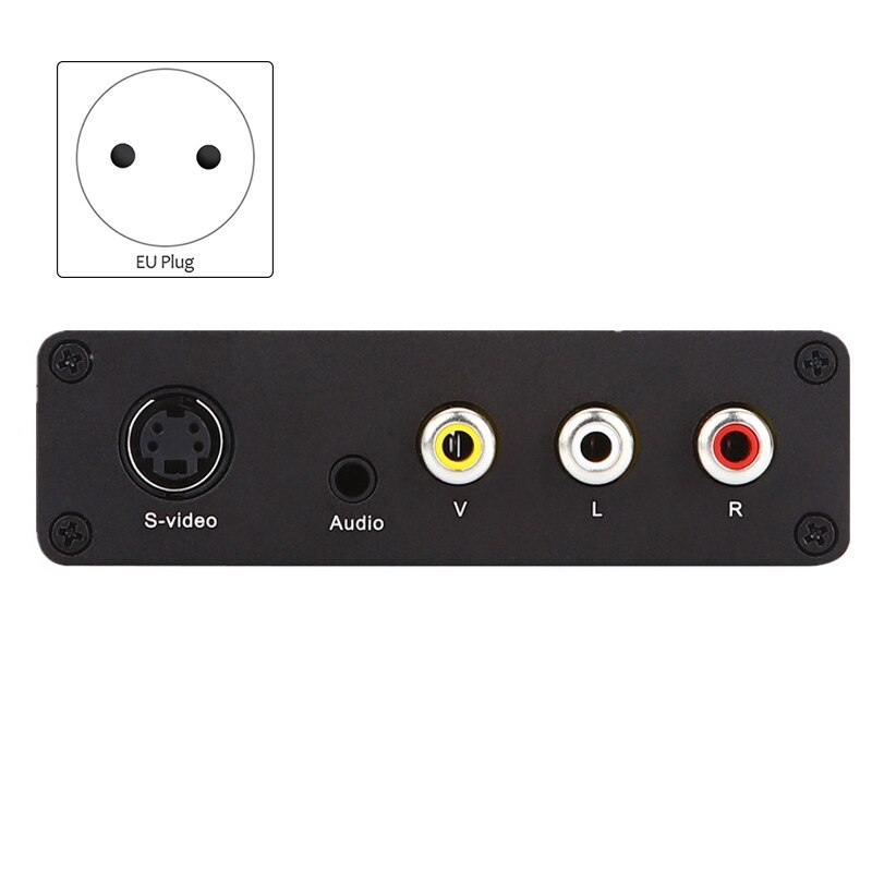 1080P HDMI to AV/S-Video Adapter RCA TV HD Converter Support TV TV Box Laptop(EU Plug)