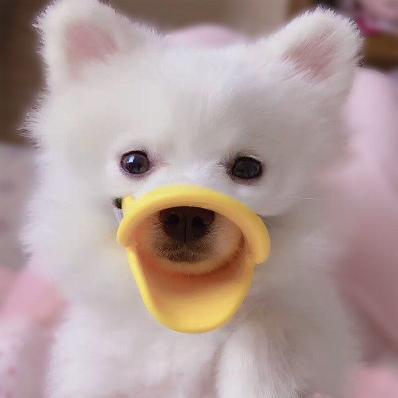 Dog Mouth Muzzles Cute Duck Muzzle Mask Prevent Dogs Bite And Barking For Dog Silicone Mouth Muzzles Pets Accessories