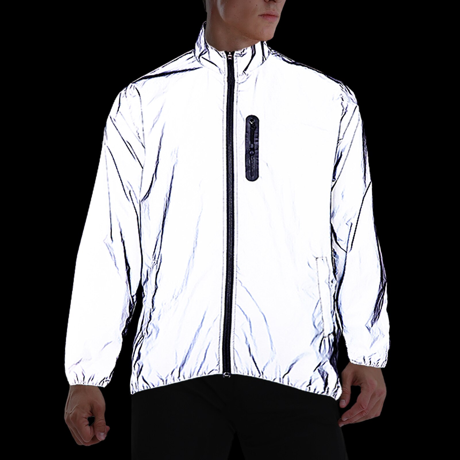 High Visibility Reflective Jacket Coat Cycling Jacket Waterproof Windproof Outdoor Night Sports Running Cycling Jacket