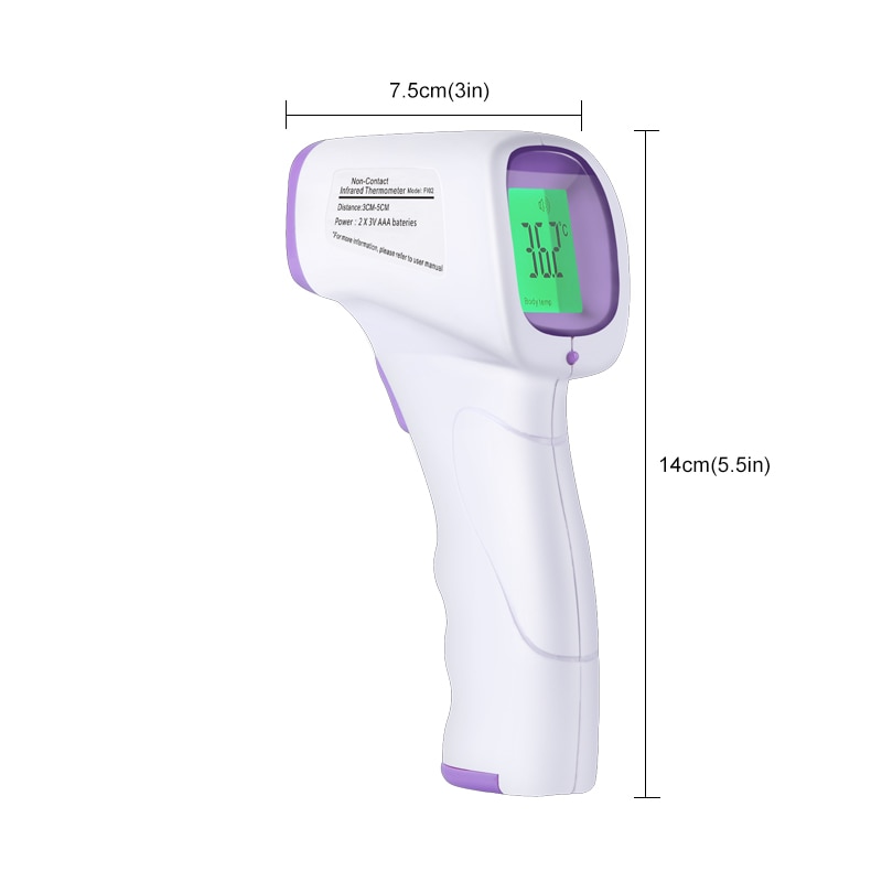 Termómetro digital infrarrojo para la frente, medidor de temperatura sin contacto con pantalla lcd para la temperatura de la frente, para la leche y el bebé, medidor electrónico de agua para la cocina