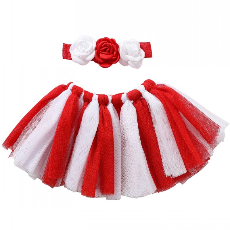 Falda tutú hecha a mano de fábrica para niños y niñas, ropa de Navidad para bebés