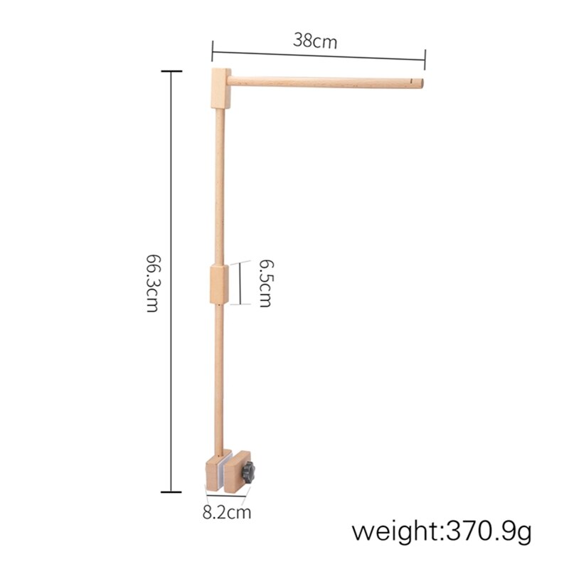 7Pc Assemblage Rammelaars Beugel Setinfant Wieg Mobiele Bed Bel Beugel Bescherming Pasgeboren Baby Speelgoed Houten Bed Bel Accessoires: NEW Bracket
