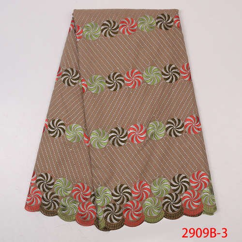 Swiss voile lace in switzerland swiss dry lace in switzerland,African cotton lace with rhinestones KS2909B-4: 2909B- 3