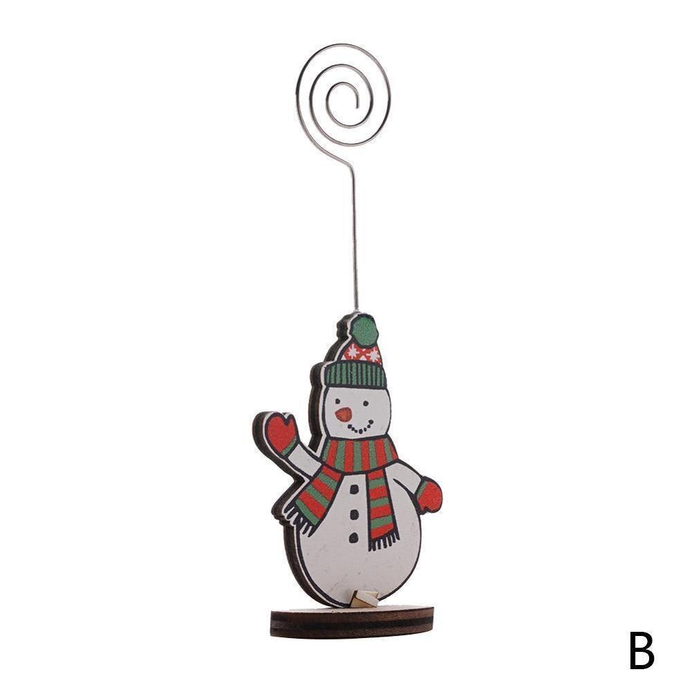 1 pc kerstkaartenhouders met schattige notitieclips, kerstvakantie, papieren kaartdecoraties, map voor festival  h9 j 3: Donkergrijs