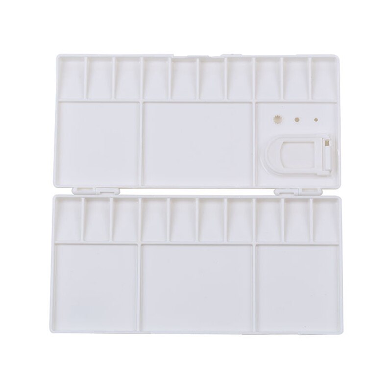 Paleta de pinturas plegable de 25 rejillas, bandeja de plástico para pintura al óleo, paleta de pinturas acuarela, caja para Gouache, pintura acrílica, suministros de arte para dibujo