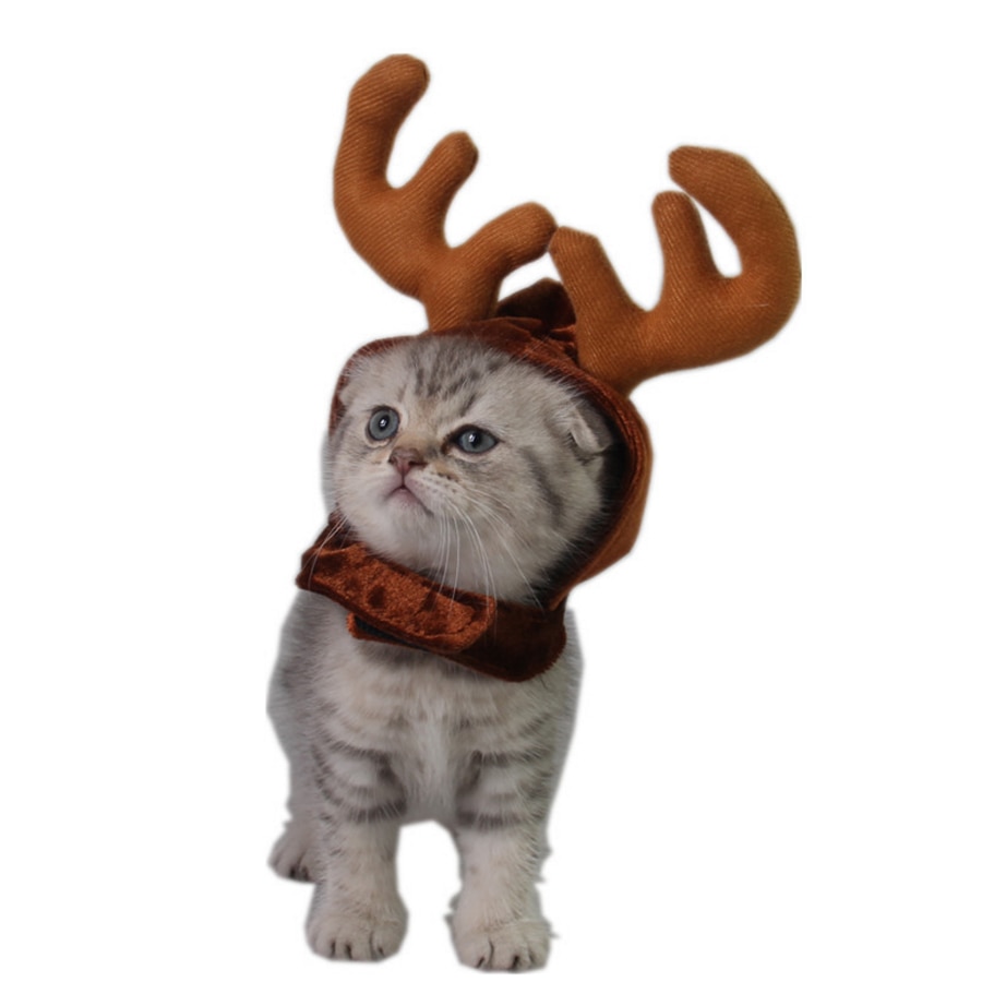 Faroot Honden Kat Rendier Hoofdband Cap Voor Kat Xmas Kostuum Haar Decor Pet Elanden Gewei Schattige Puppy Herten Hoorns Kerst hoofdbanden