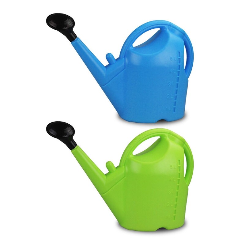 Regadera de gran capacidad de 5L, surtidor largo, portátil, riego Manual, frasco con rociador pequeño, maceta de riego de plantas espesantes para jardín