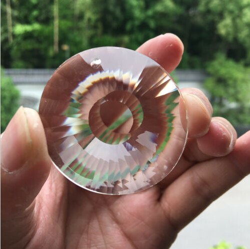 12pc Ronde Facet 45mm Clear Crystal Criss Prism Suncatcher Glas Kroonluchter Hanger