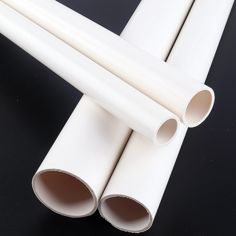 1-2pcs 20mm-110mm Outer Diameter White PVC Pipe Agriculture Drainage Home Garden Irrigation Tube Fish Tank Water Pipe 48-50cm