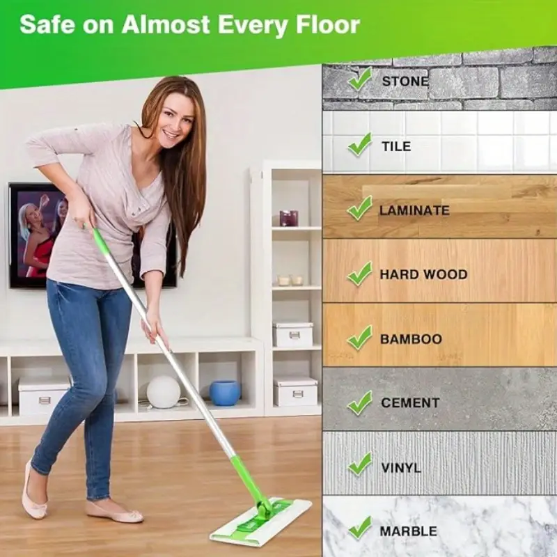 100PCS Disposable MicroFibre Electrostatic Floor Cloths Dust Removal Mop Paper Floor Cleaning Wipes for Flat Swivel Mop