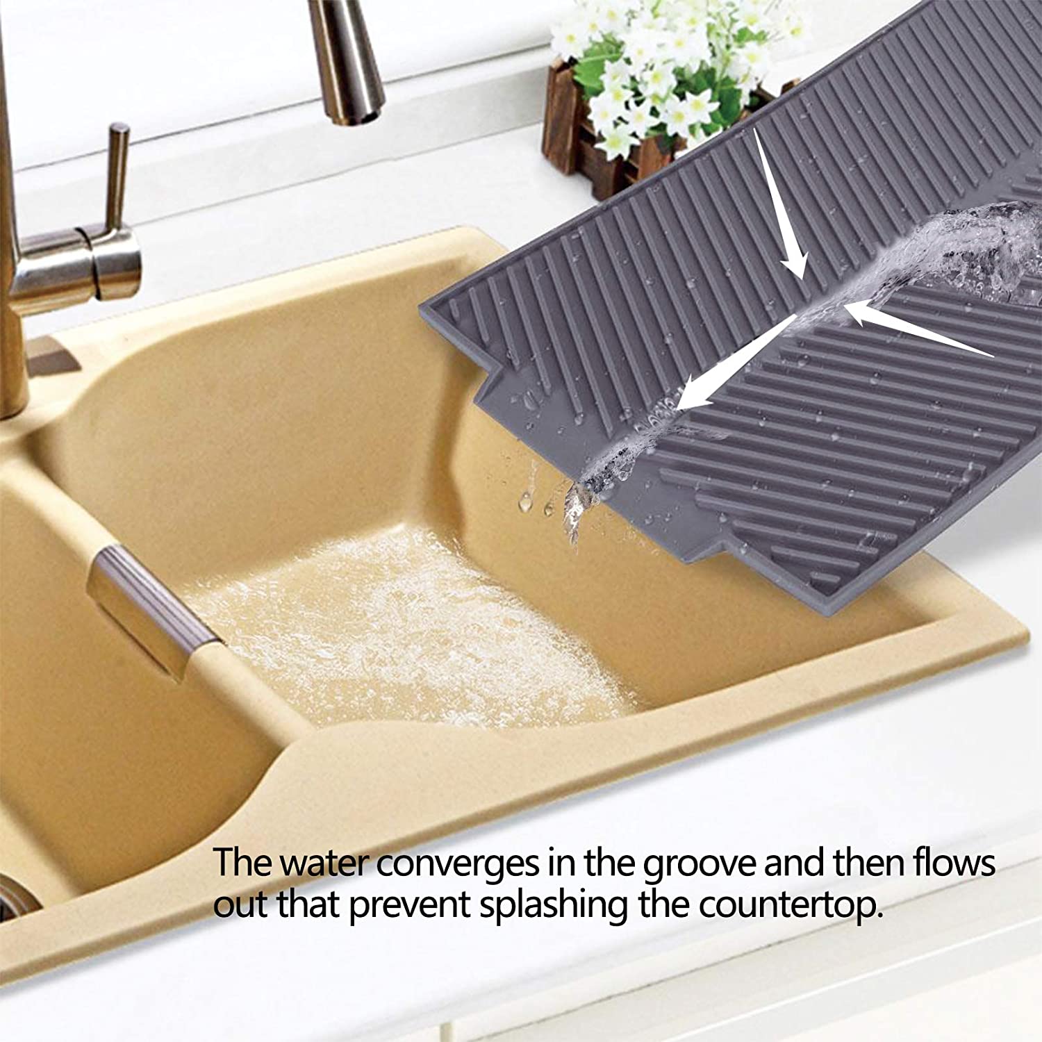 Silicone Dish Drying Mat Heat Resistant Draining Mat Dishwasher Durable Cushion Pad Table Mat Sink Non Slip Dish Draining Tool