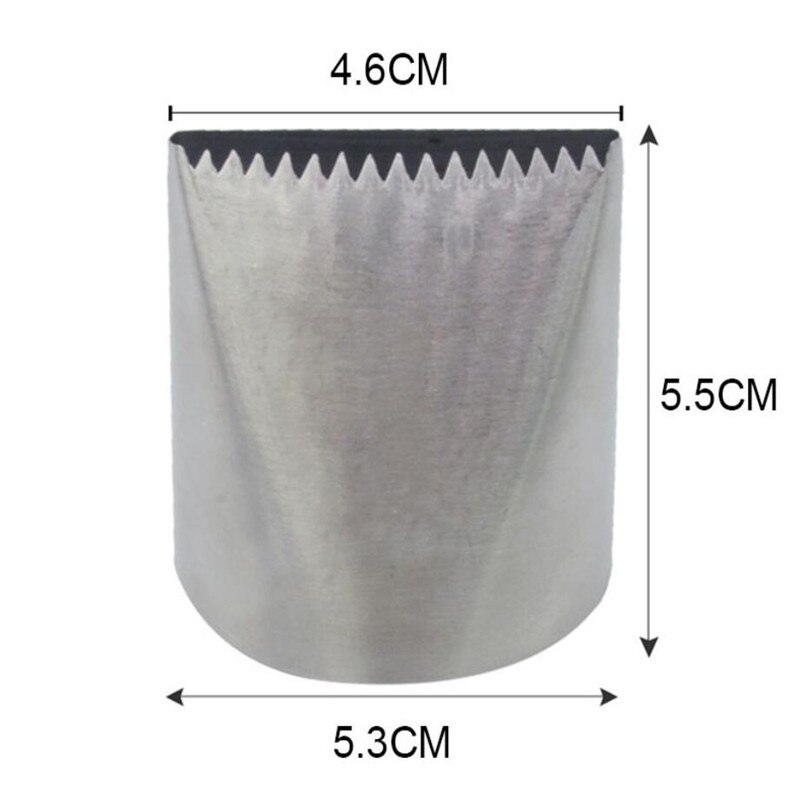 Ekstra store glasur rør dyser kage dekoration kage tip sæt fondant kage værktøj stål dyse rør gør det selv kage dekoration tips: 1pc store