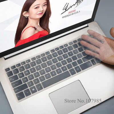 Til asus vivobook 15 n580gd n580v nx580 r560ud r560u r560 15 15.6 tommer silikone laptop tastatur cover skin protector film: Klar