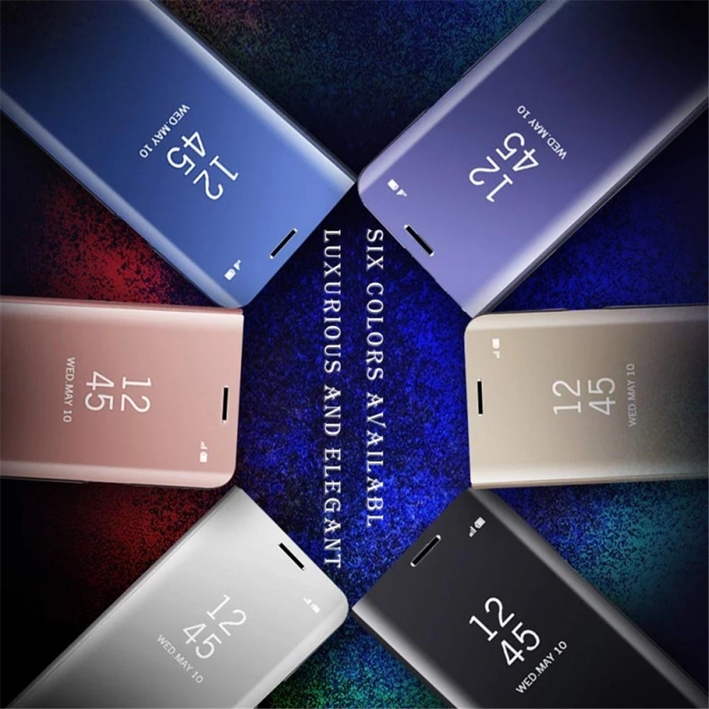 Espelho telefone flip caso para samsung galaxy s10 plus s10e suporte livro capa sumsung s 10 10s s10plus g970f g975f g973f funda coque