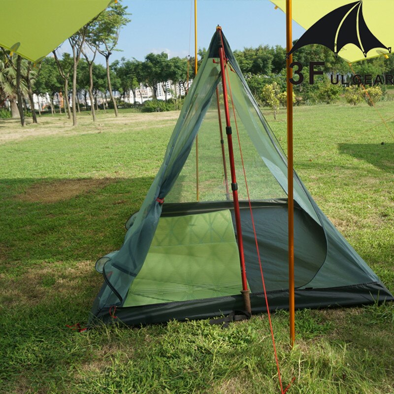 Tenda de acampamento para 2 pessoas 3f ul gear, barraca de camping para o verão, corpo da barraca, tenda interna, ventilação/malha leve, mosquiteiro