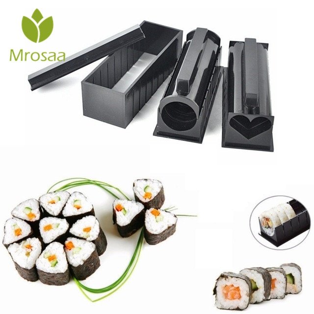 Mrosaa 10 Stuks Van Hoogwaardige DIY Sushi Set Thuis Sushi Maken Kit Keuken Gadgets Sushi Mold Multifunctionele Mold Maken Tool