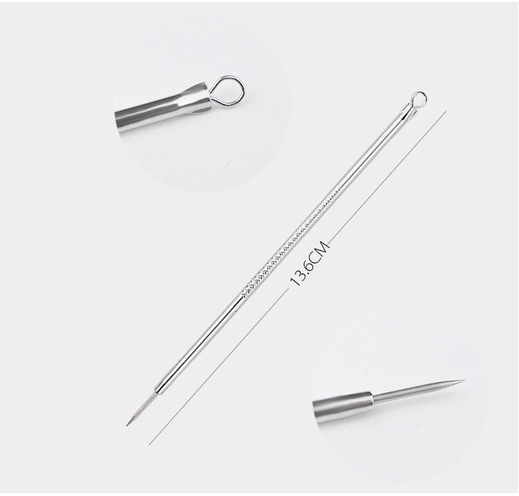 5pc Blackhead Whitehead Pimple Spot Comedone Acne Extractor Remover Popper Tool Kit 40FP12