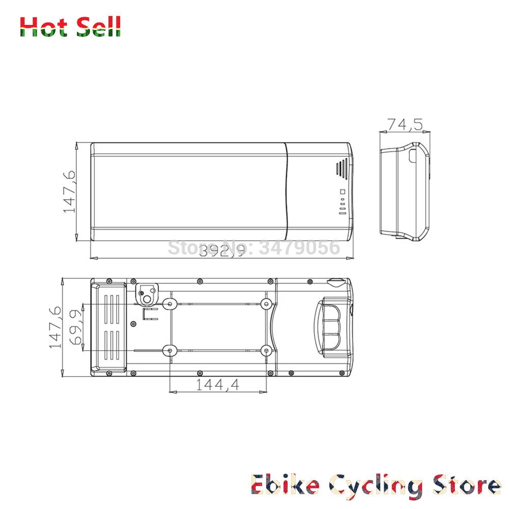 Ansmann-Soporte trasero para bicicleta eléctrica, caja de batería de 24v, 36v, 48V, 40 piezas, 18650 celdas, reparación de reemplazo