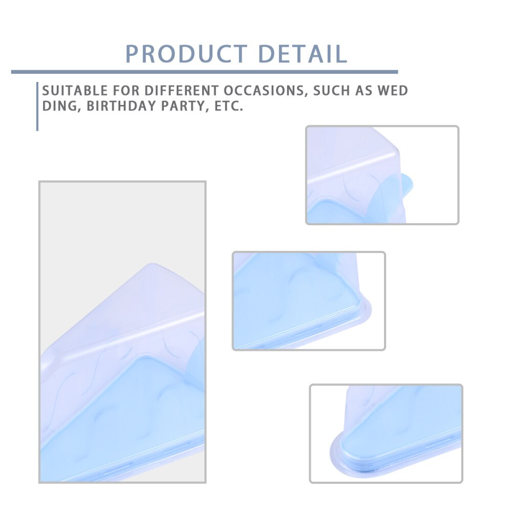 20pcs Transparent Cheese Triangle Cake Dessert Boxes Cake Box