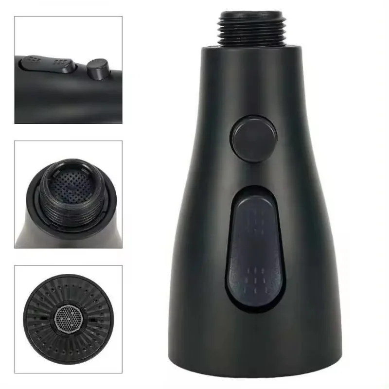 3 tilstande køkkenarmatur sprøjtehoved vandbesparende 360 ° drejelig kugledyse haneadapter vask reservedele køkkentilbehør