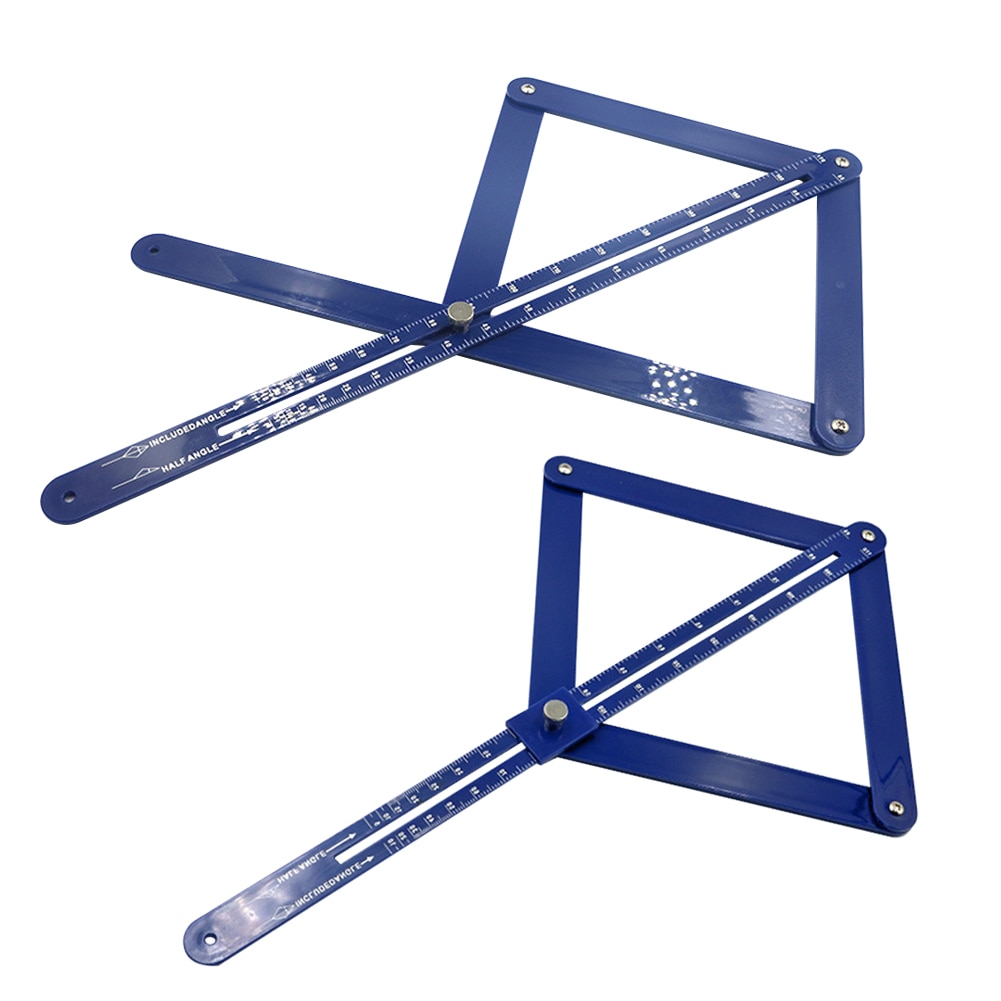 Protractor Woodworking Model Tile Wood Ruler DIY Multi-angle Corner Angle Finder Woodworking Gadget Depth Measurement