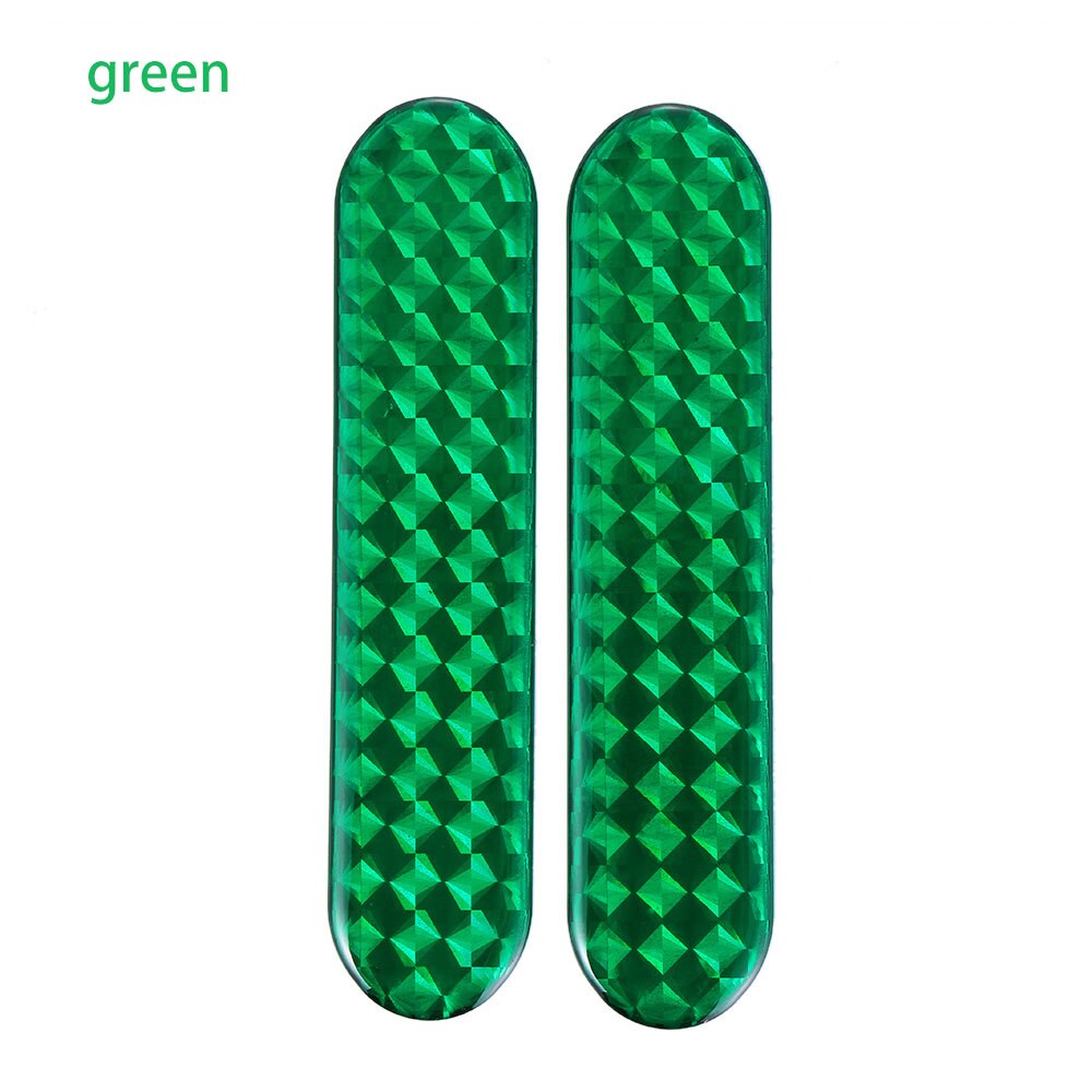 Bandes réfléchissantes pour porte de voiture, bandes réfléchissantes pour animaux de compagnie la nuit, 2 pièces, bandes d'avertissement pour porte de voiture, accessoires de décoration automobile, rouge/jaune/bleu/vert: green