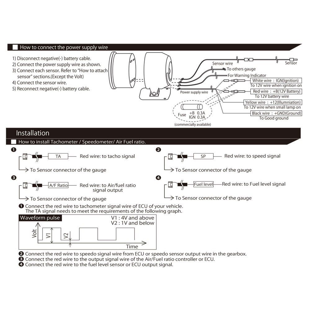 52MM Tachometer 0-9000 RPM 7 Color Backlight Tachometer Meter Smoke Lens Stepper Motor 12V 2 Inch Racing Meter