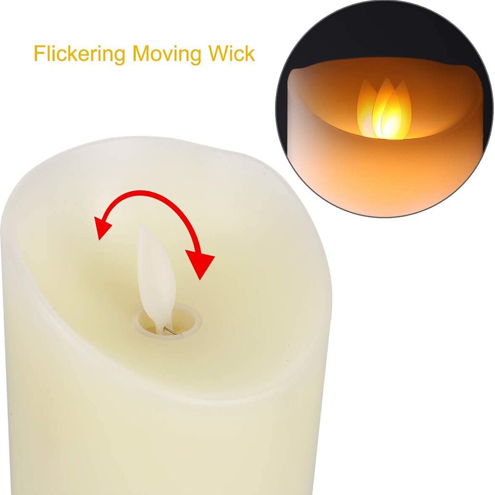 Home Office Lighting Accessaries 3x Remote Control Battery Powered RGB+Warm White LED Candles Home Wedding Decor