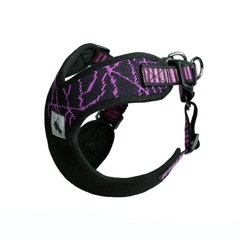 5 Kleur Sport X3 Pet Dog Harness En Leash Set Voor Honden Reflecterende Puppy Hond Vest Harnassen Shih Tzu Franse bulldog Leads Keten: X3-Purple-harness / L