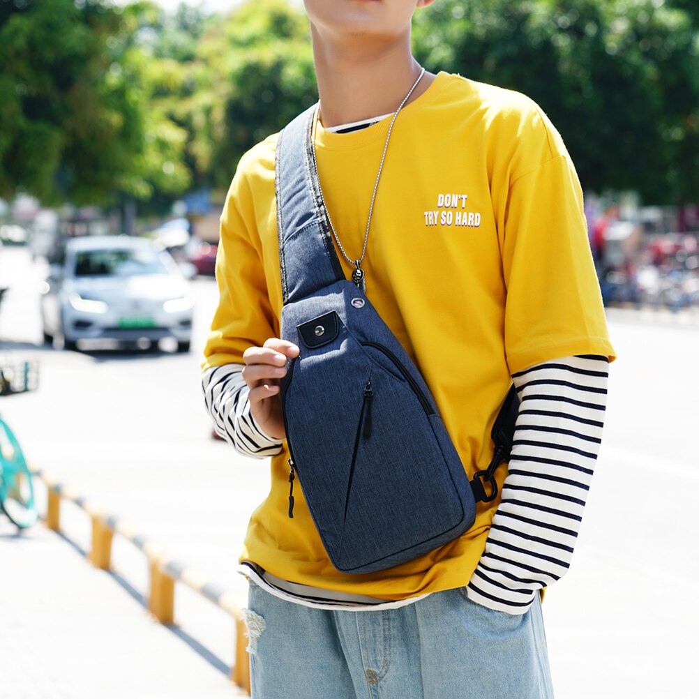 Moda uomo antifurto borsa a tracolla ricarica USB borsa a tracolla da viaggio borsa da viaggio impermeabile per uomo