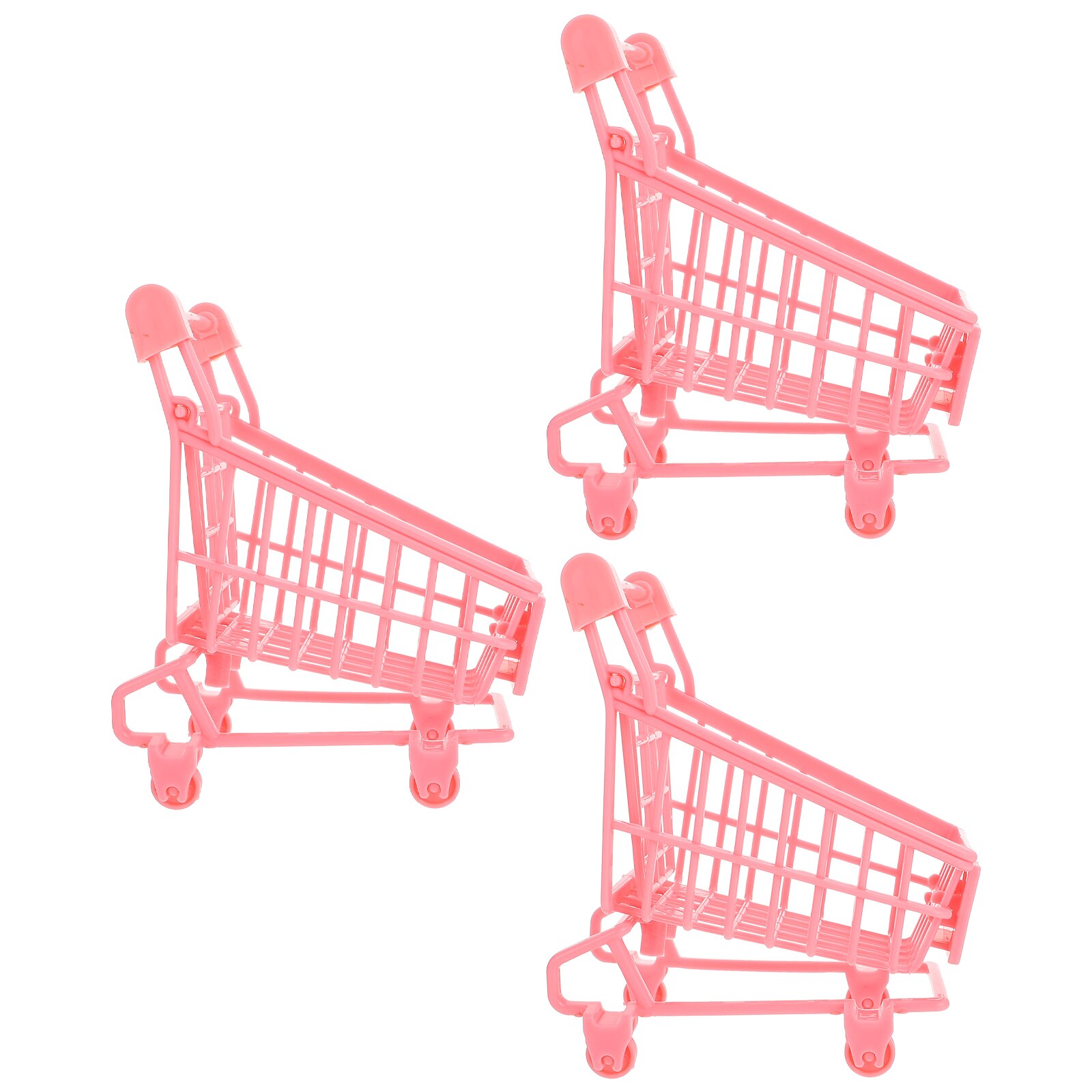 3 szt. mini koszyk dekoracyjny koszyk rekwizyty mini wózki na kółkach