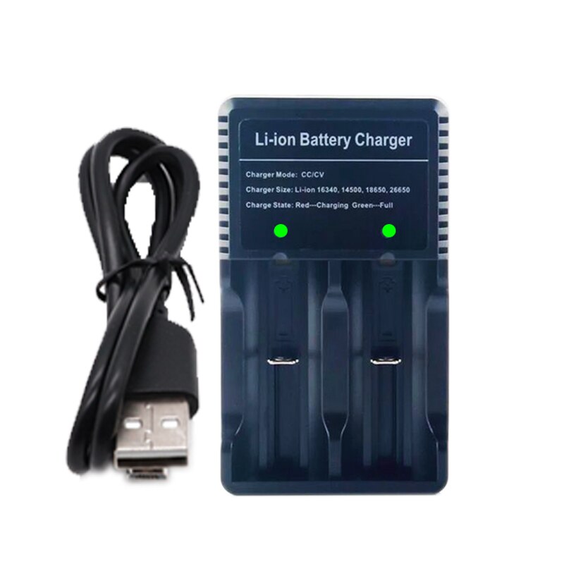 3.7V 18650 Universal Charger For 3.7V 18650 16340 14500 Li-ion Rechargeable Battery 180205: Black